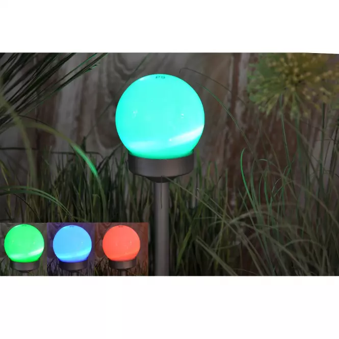 Solárna lampa 1 LED RGB BY-131579