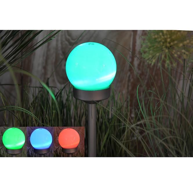 Solárna lampa 1 LED RGB BY-131579