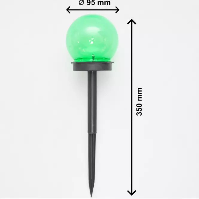 Solárna LED lampa 1LED BY-131583 guľa mix 10