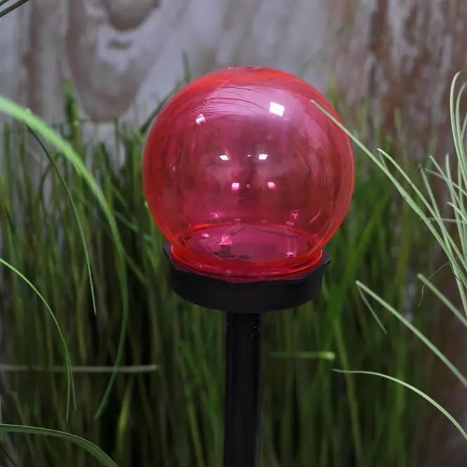 Solárna LED lampa 1LED BY-131583 guľa mix 10