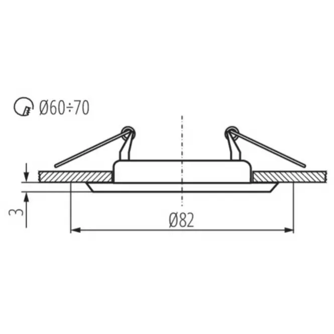 Bodové stropné svietidlo CT-2114-GM 328