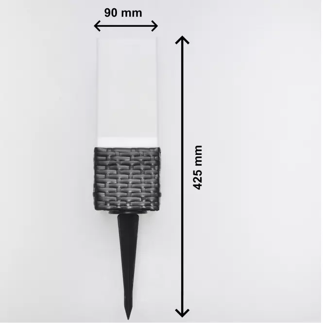 Solární svítidlo 4 LED 42cm 3050S ratan