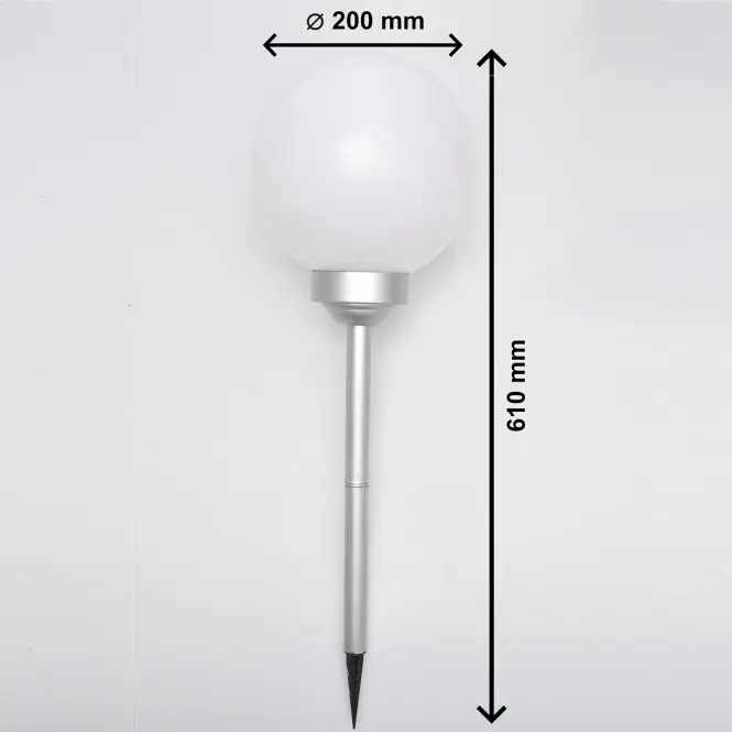 Solárna lampa 4 LED BY-131580 guľa biela 20,3