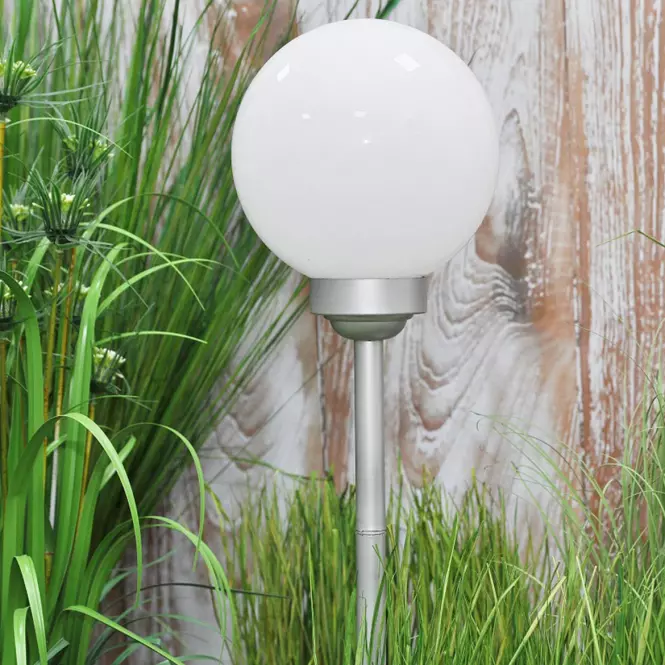 Solárna lampa 4 LED BY-131580 guľa biela 20