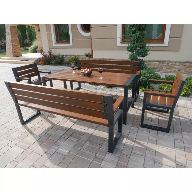 Drevená stolička moderná s opierkami lakťov palisander