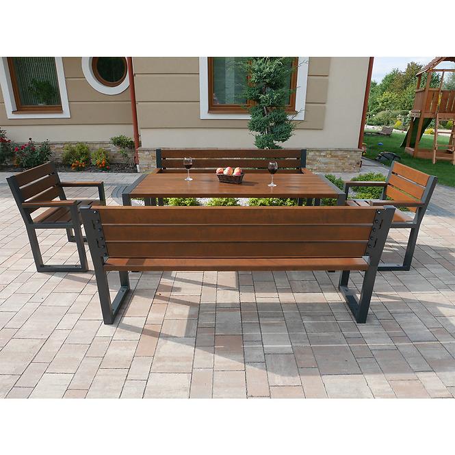 Drevená stolička moderná s opierkami lakťov palisander,4