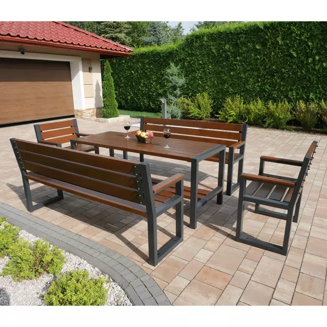 Drevená stolička moderná s opierkami lakťov palisander