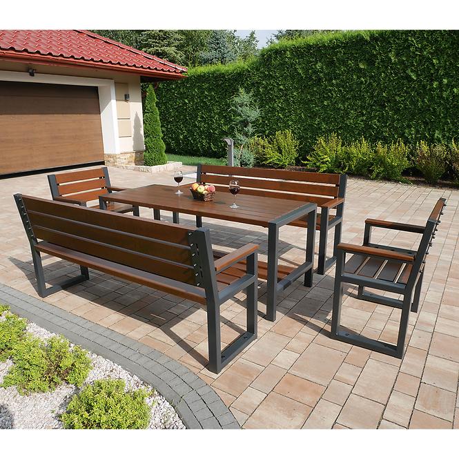 Drevená stolička moderná s opierkami lakťov palisander,5