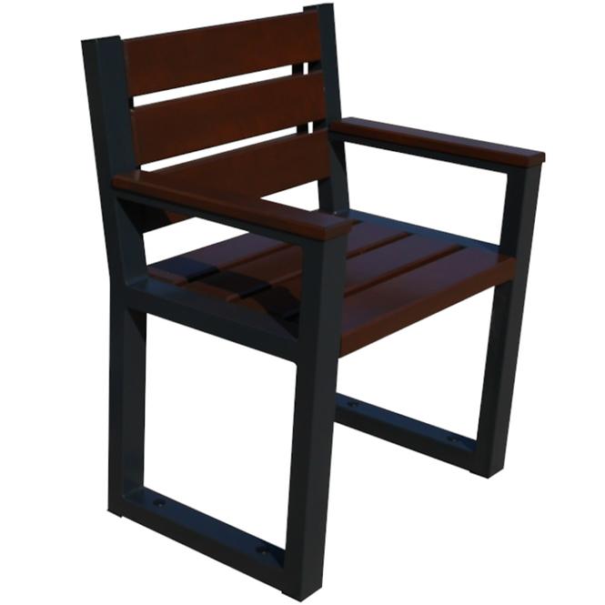 Drevená stolička moderná s opierkami lakťov palisander