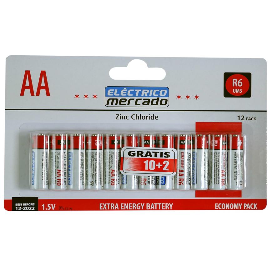 Batérie ZnCl AA R6 12ks