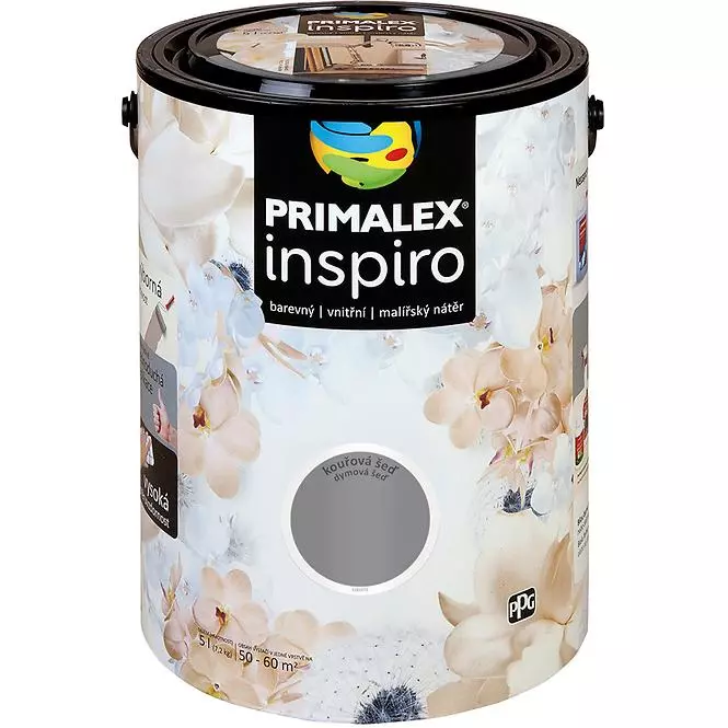 Primalex Farebný vnútorný maliarsky náter Inspiro dymová sivá 2,5 l