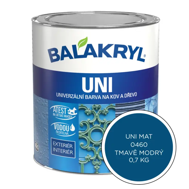 Balakryl Uni Mat 0460 Tmavé Modrý  0,7kg