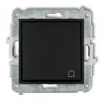 Vypínač zvončekový čierny mat 12MWP-4 mini