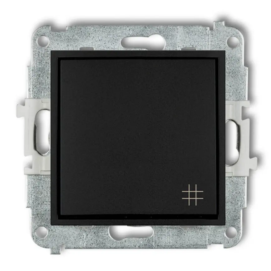 Vypínač kížový  12MWP-6 čierny mat mini