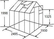 Polykarbonátový skleník  1.93m x 2.495m