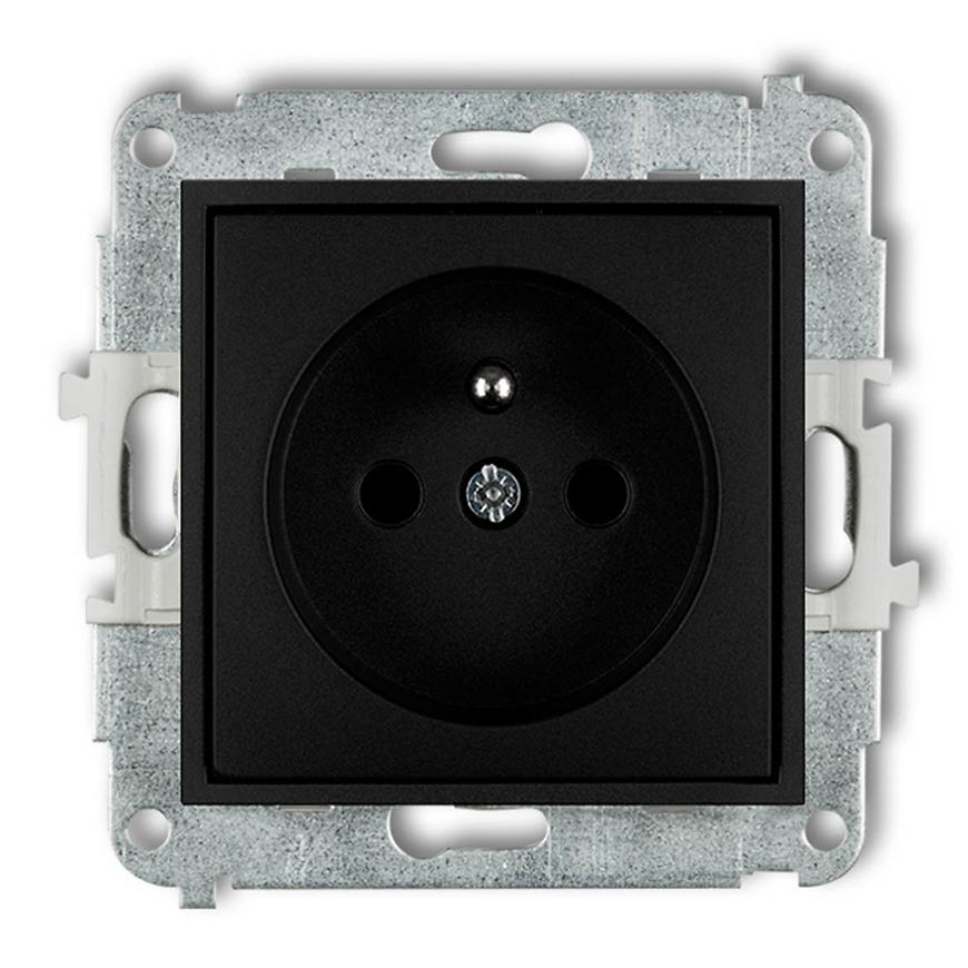 Single socket Z / U black mat 12MGP-1ZP mini