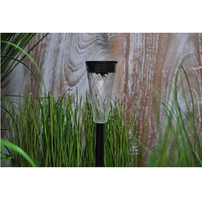 Solárna LED lampa 1  čierna