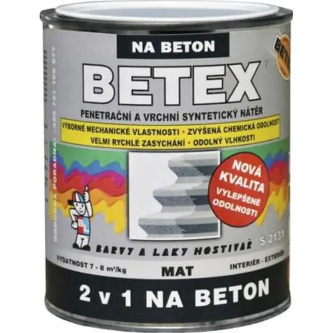 Betex 2v1 na betón S2131 červenohnedá 0,8 kg