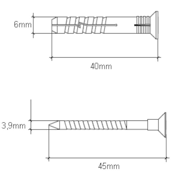 Wkręt-met Rozpínacia hmoždinka SM 6x40 mm