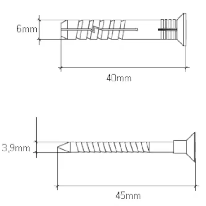 Wkręt-met Rozpínacia hmoždinka SM 6x40 mm,2