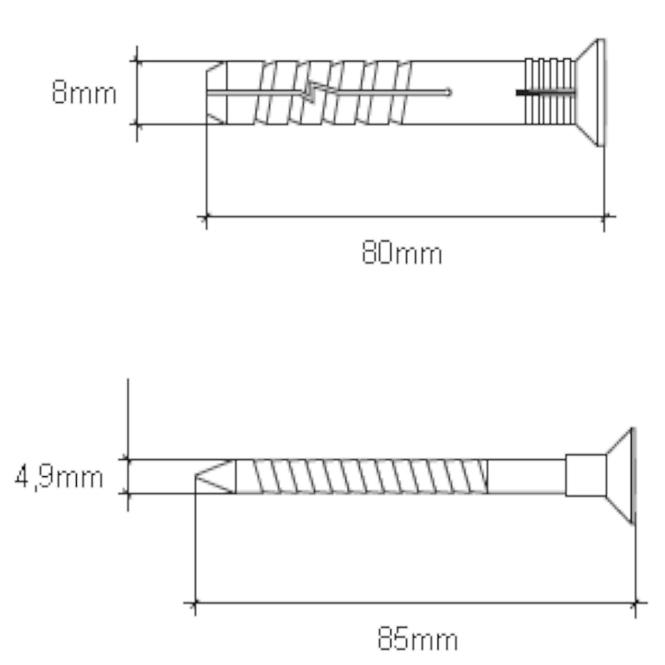 Wkręt-met Rozpínacia natĺkacia hmoždinka 8x80 mm L25