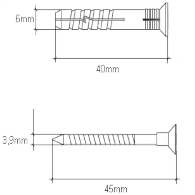 Wkręt-met Rozpínacia natĺkacia hmoždinka 6x40 mm L10,2