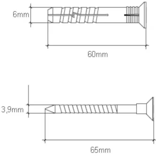 Wkręt-met Rozpínacia natĺkacia hmoždinka  6x60 mm L100