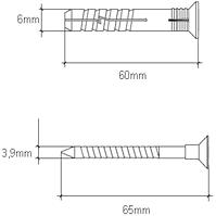 Wkręt-met Rozpínacia natĺkacia hmoždinka  6x60 mm L20