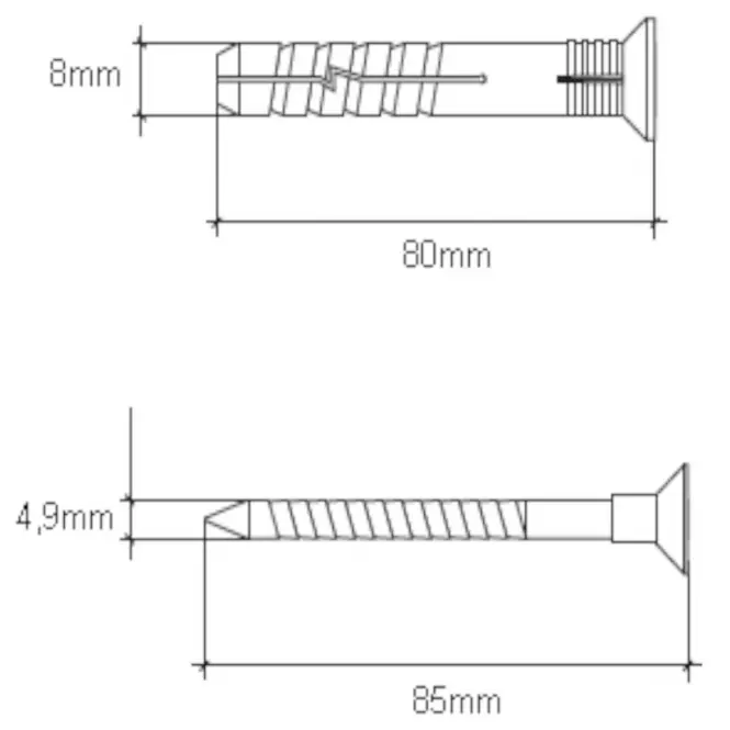 Wkręt-met Rozpínacia natĺkacia hmoždinka 8x80 mm L10,2
