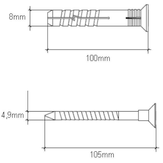 Wkręt-met Rozpínacia natĺkacia hmoždinka 8x100 mm L10