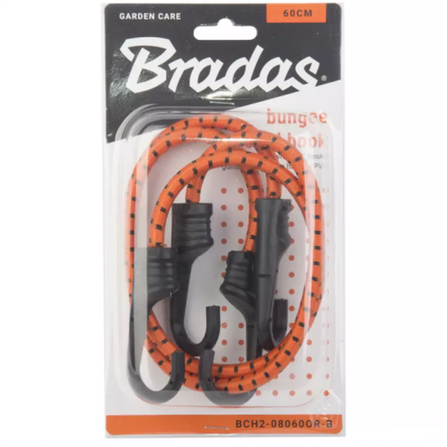 Upínacia guma s hákom PVC BUNGEE CORD HOOK 2ks x 60cm