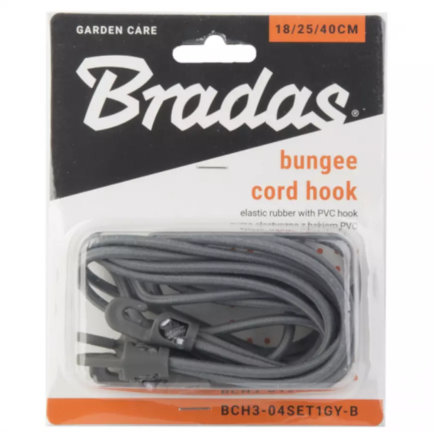 Gumová sada s hákom, hák PVC BUNGEE CORD 18cm / 25cm / 40cm