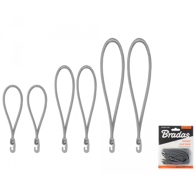 Gumová sada s hákom, hák PVC BUNGEE CORD 18cm / 25cm / 40cm