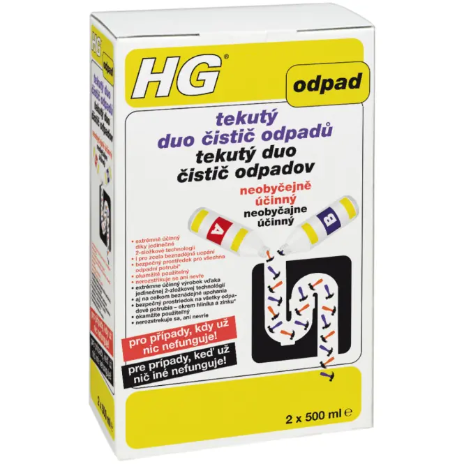 TEKUTÝ  DUO ČISTIČ ODPADOV 1L