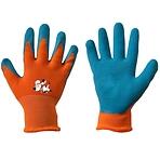Detské záhradné rukavice oranžové latex, veľ. 4