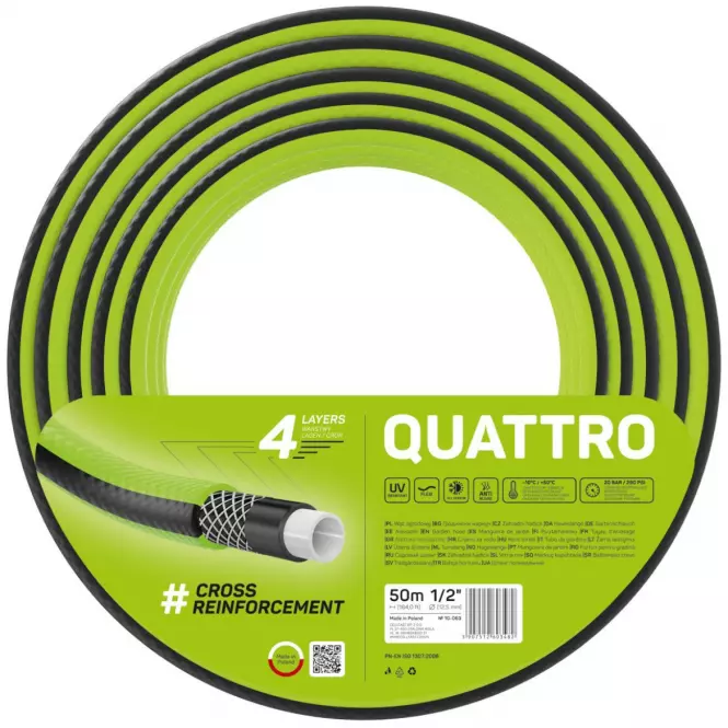 Záhradná hadica 4 vrstvová quattro 1/2" 50 bm 10-063