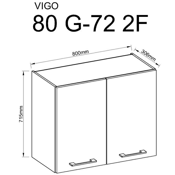 Skrinka do kuchyne Vigo biela 80G-2F