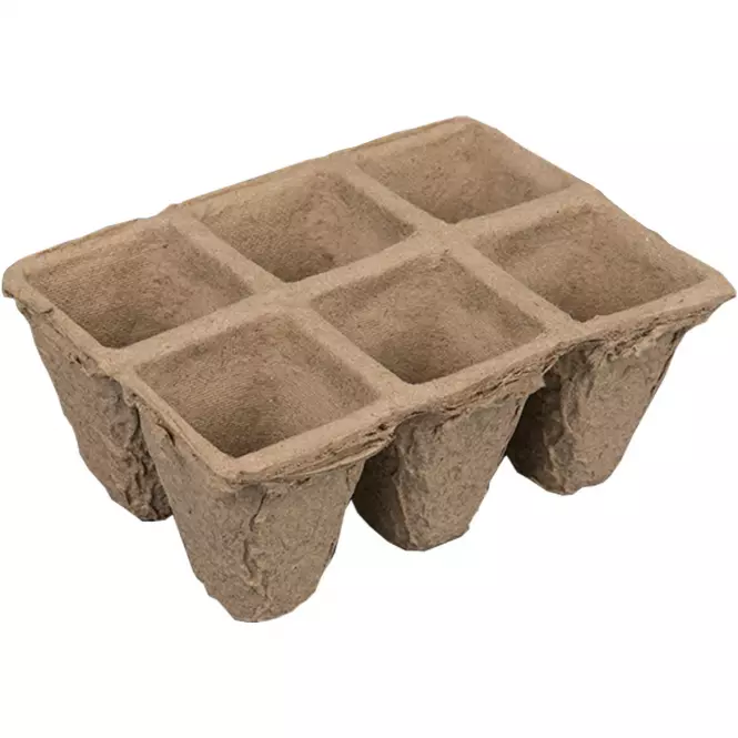Kvetináč rašelinový 2x3(6 téglikov) /11.7x8.5 cm SH-S10