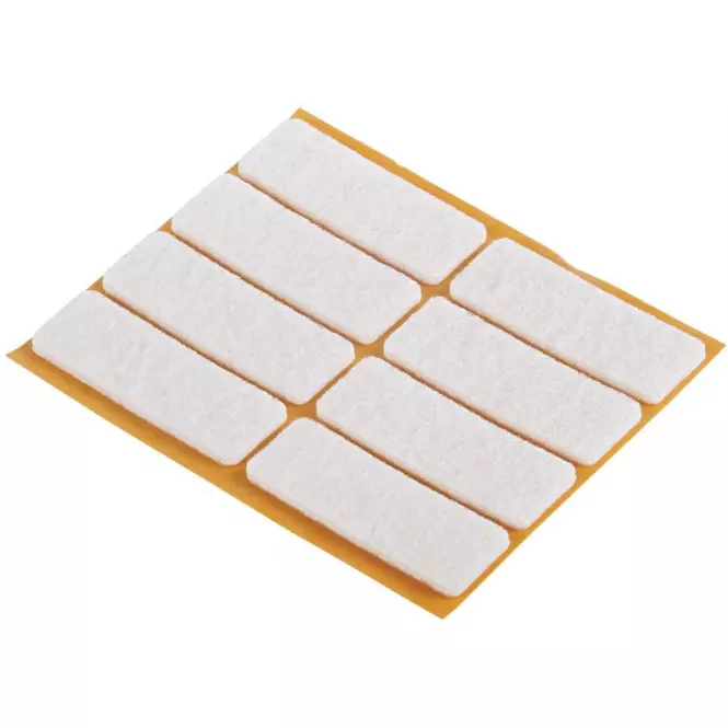 Podložky plstené biele 16x44 mm 