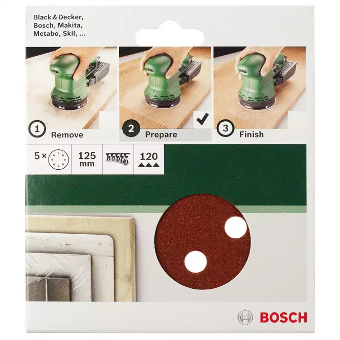 Bosch Brúsny papier Ø125, G60, 8 OTW.