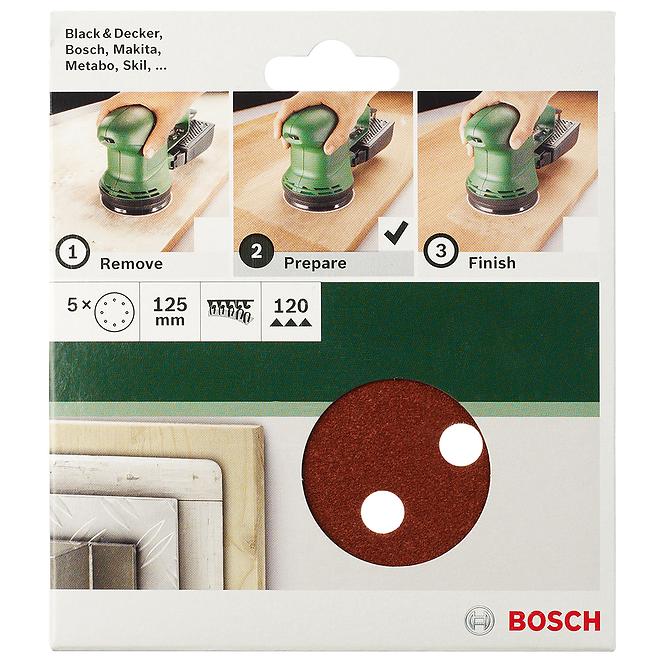 Bosch Brúsny papier Ø125, G60, 8 OTW.
