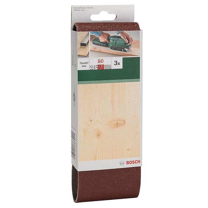 BOSCH Brúsny pás 75x457 mm, G150, 3 ks, drevo