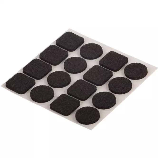 Podložky plstené čierne 20x20 mm a 20 mm