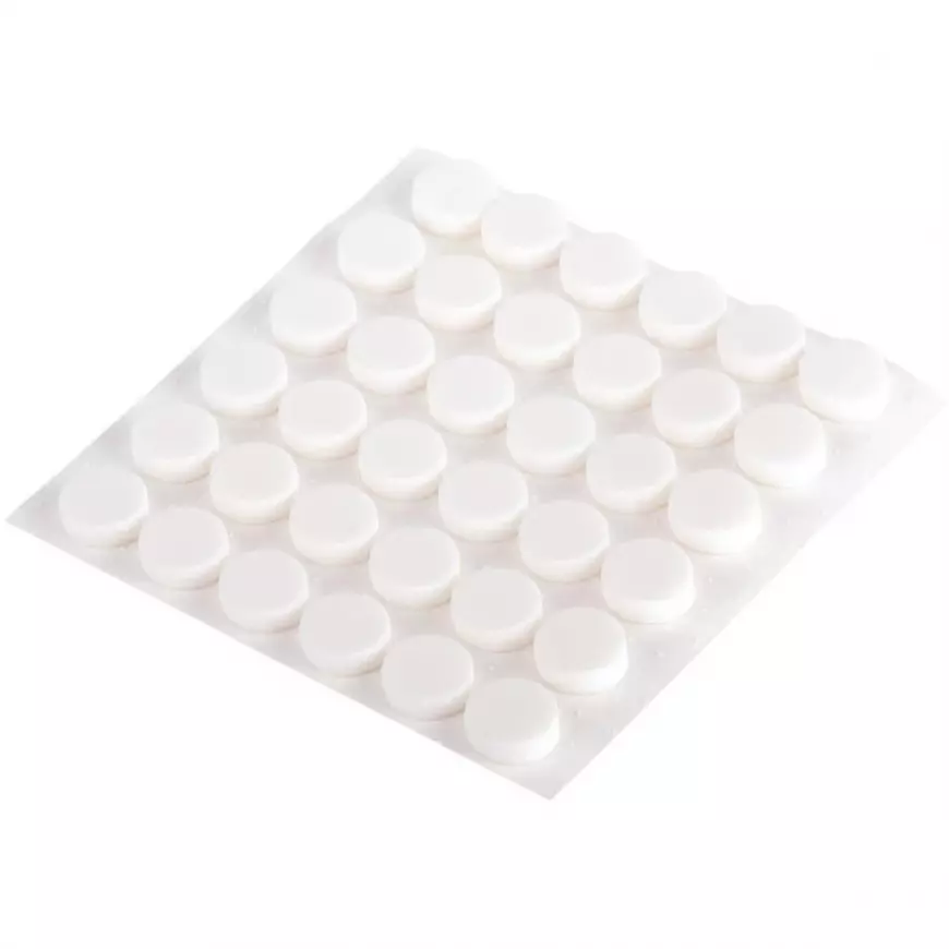 Nárazníky samolepiace biele 10 mm 36 ks