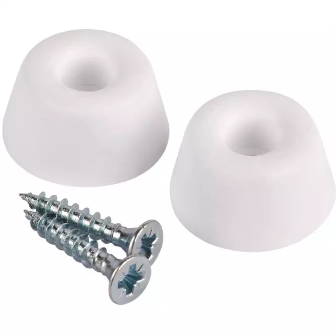 Tlmiace zarážky biele 21 mm