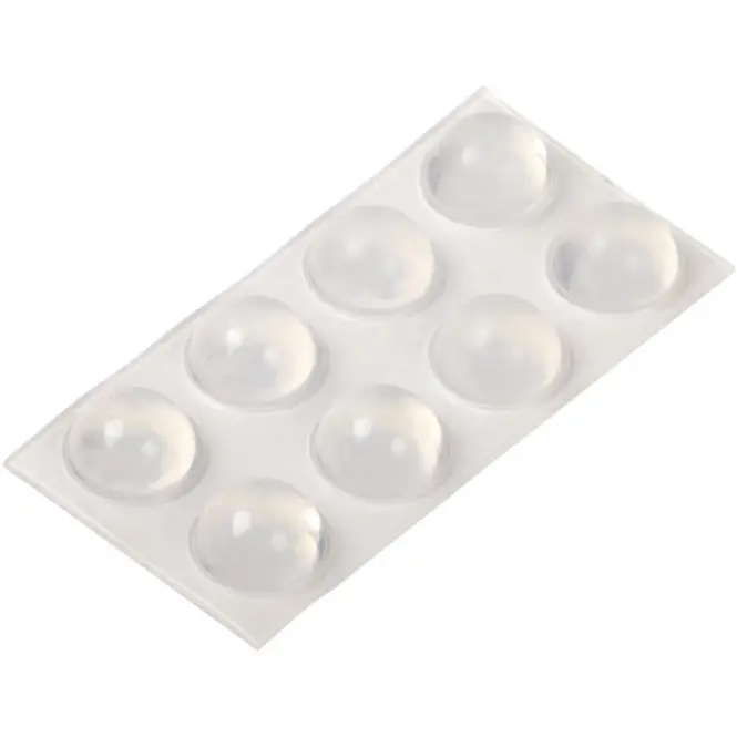 Priehľadné tlmiace dorazy, výška 7,8 mm priemer 16 mm 8 ks