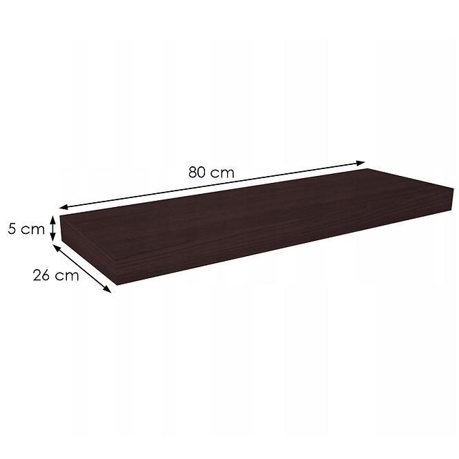 Samonosná polica Kate 800 wenge