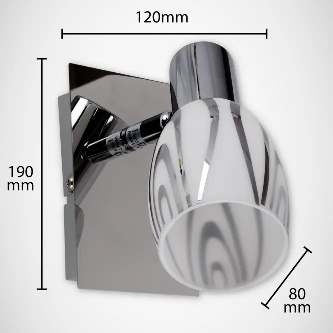 Nástenná lampa HL 790N  chróm K1,4