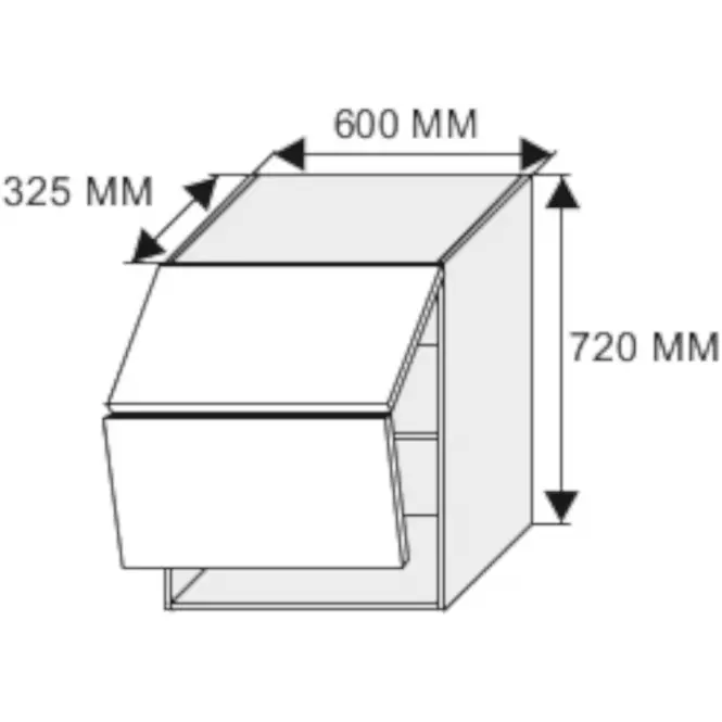 Kuchynská skrinka Emporium w8b/60 av white/kor.biela,2