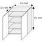 Kuchynská skrinka Emporium w4/80 white/kor.biały,2